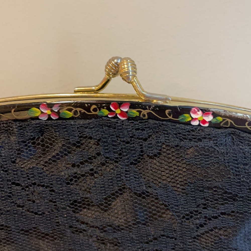 Vintage black lace clutch - Picture 4 of 4